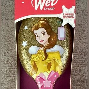 Wet Brush Mini Detangler Glitter Ball Belle Disney Princess New limited edition